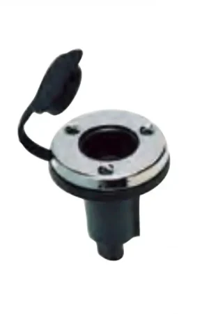 Basetta asta luce DRITTA con tappo protezione - PERKO Super Prezzo