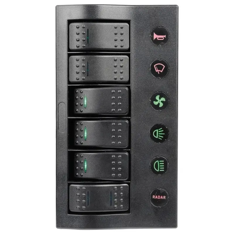 Pannello elettrico serie PCP Compact con circuit breaker con LED - 6 interruttori A Buon Prezzo