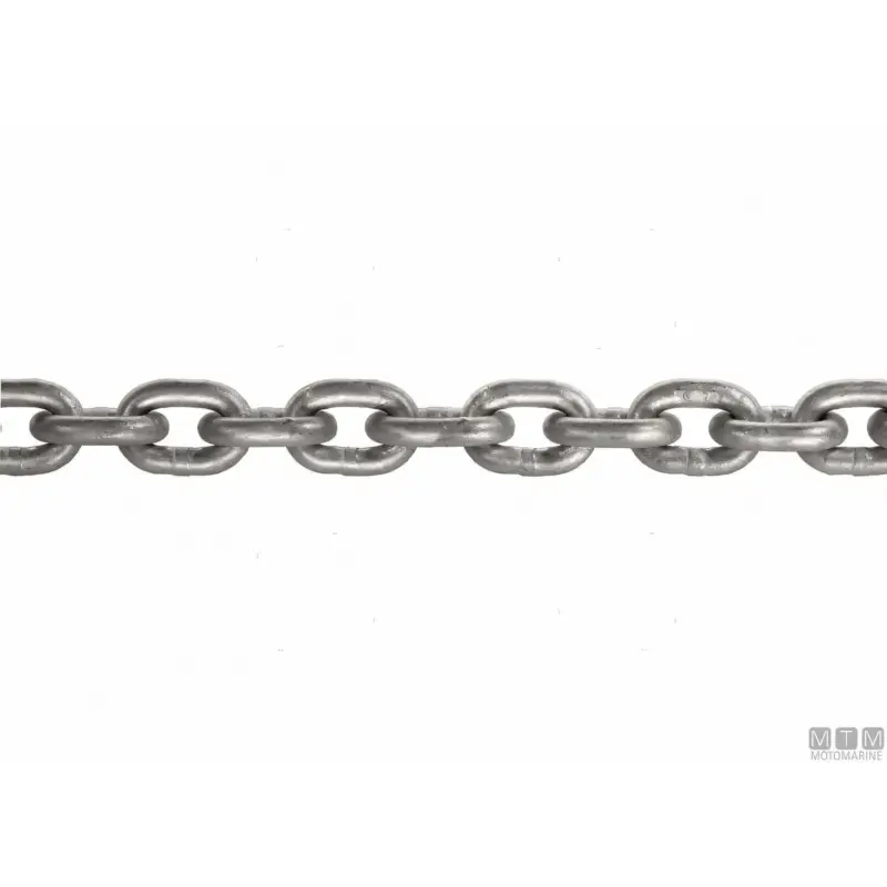Catena Calibrata Salpa Ancora ISO Ø 10 mm Passo 30 in Acciaio Zincato G70 Quantità Limitata