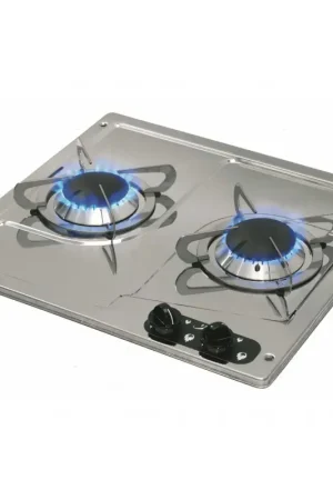 Prezzo Di Fabbrica Fornello a Gas 2 Fuochi Can Burny2 in Acciaio Inox 18/8
