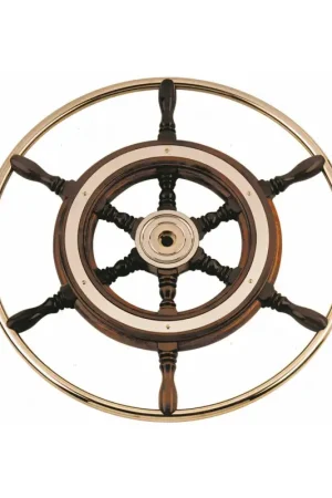Ruota Timone Savoretti in Mogano e Acciaio Inox Esclusivo