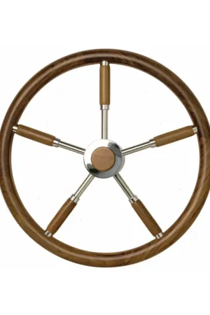 Sconto Ruota Timone in Acciaio Inox 316 e Teak