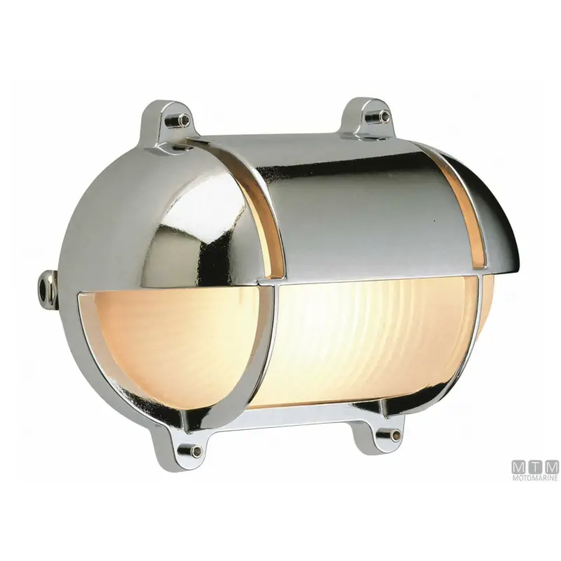Lampada Tartaruga Ovale Shield in Ottone Cromato Di Tendenza