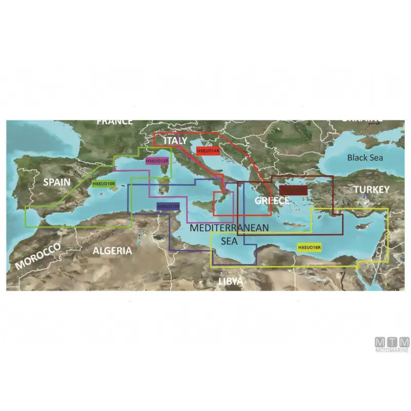 Prezzo Ridotto Cartografia Garmin BlueChart® g3 & g3 VISION – Mediterraneo Sud-Orientale