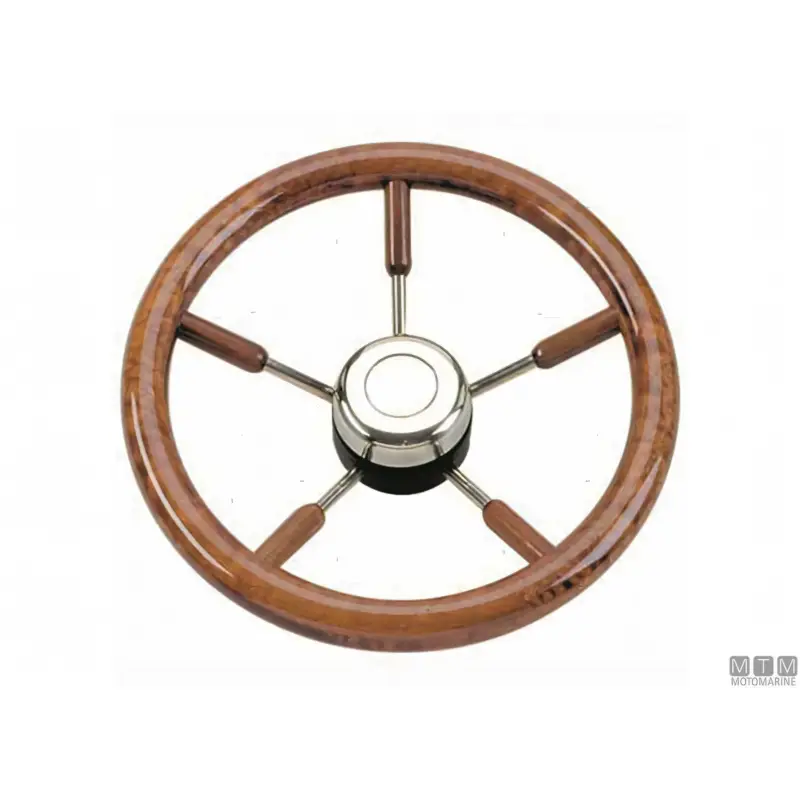 Prezzo Scontato Volante Classic P Steel in Acciaio Inox e Mogano Savoretti Armando