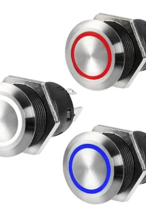 Saldi Interruttori FLAT inox 12v 20A led bianco / rosso / blu (14.215..)