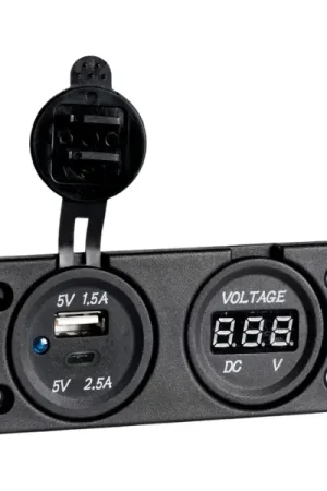 Solo Oggi PRESA DOPPIA USB A+C CON VOLTMETRO DIGITALE 14.517.52