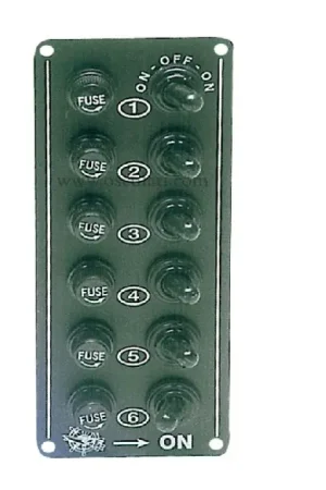 Scelto Dai Clienti Pannello elettrico 6 interruttori con portafusibili mm.70x170 (14.701.00)