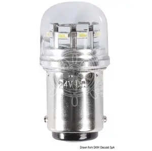 Lampadina led SMD zoccolo BA15D 10w 12/24v (14.443.15) Nuovo Arrivo