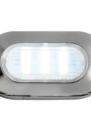 Luce di cortesia inox 6 led 12v luce fredda mm.72m5x38 (13.178.04) Prezzo Ridotto