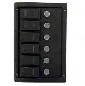 Spedito Oggi Pannello elettrico 6 interruttori led e automatici mm.130x195