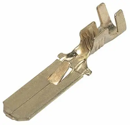 Terminale antisfilamento ottone maschio 6,3x0,8mm. blister pz.15 Esclusivo