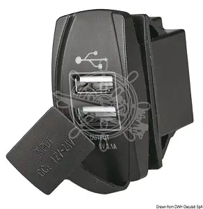 Presa di corrente doppia USB per carling switch (14.195.60) Compra Adesso