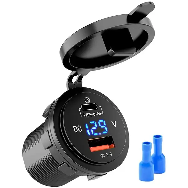 Prezzo Scontato Presa USB 3.0 e PD/Type C con voltmetro digitale