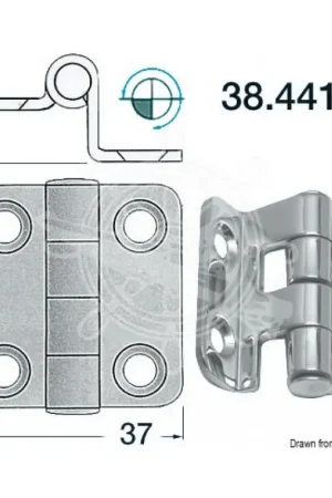 Miglior Prezzo Cerniera inox a sbalzo mm.37x37 (38.441.59)