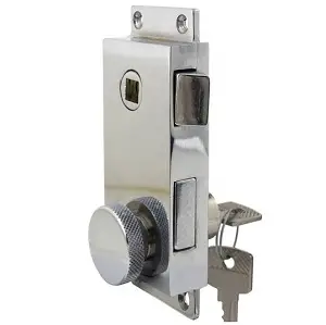 Serratura esterna ottone cromato c/pomolo montaggio a sinistra Promozione