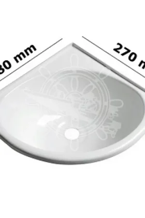 Reso Gratuito Lavello per angolo in abs bianco mm.280x270 (50.270.47)