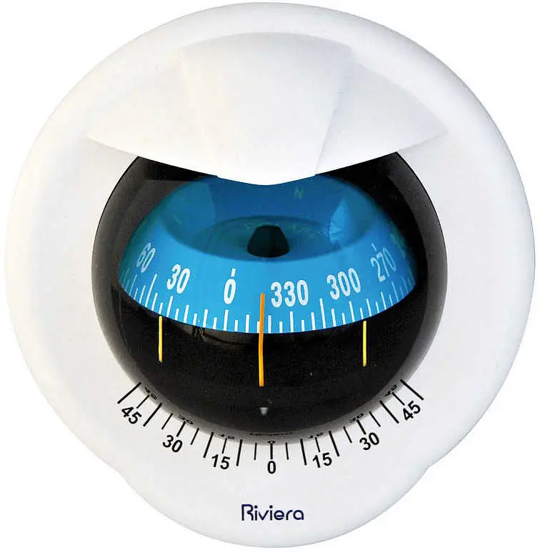 Bussola verticale Riviera Polare 4" bianca - Rosa blu Affare