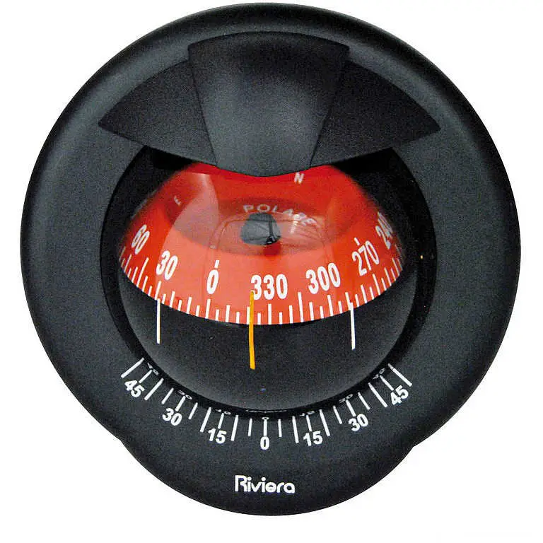 Occasione Bussola verticale Riviera Polare 4" nera - Rosa rossa