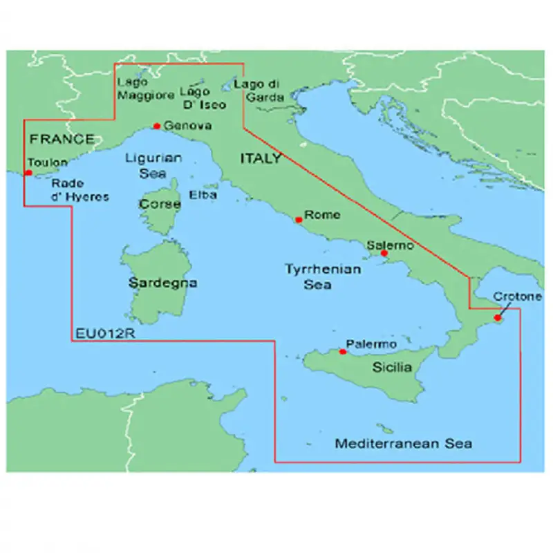 Carta Garmin Bluechart G3 HD Vision Regular Mar Tirreno Non Perdere