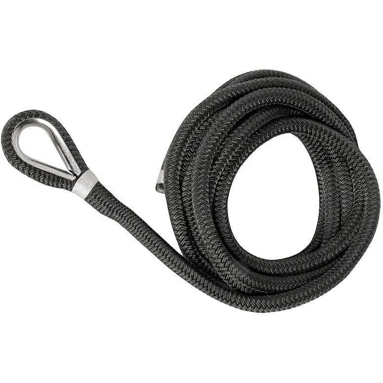 Acquista Ora Cime ormeggio impiombate ad alta tenacità doppia treccia Nera 20 mm.