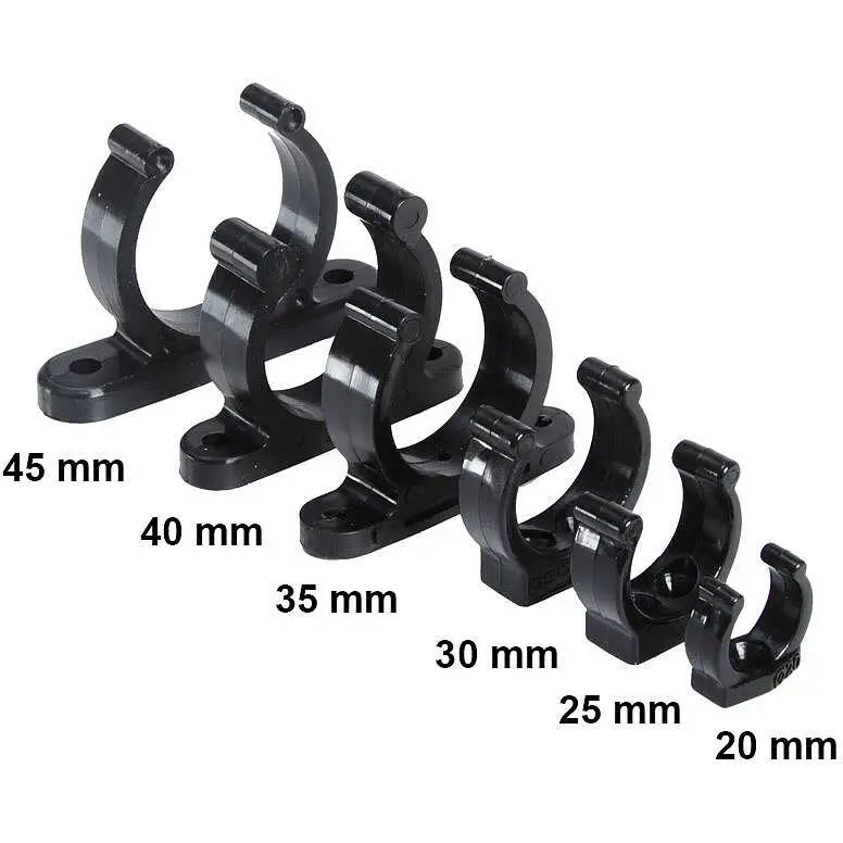 Clip plastica nera - 25 mm Occasione