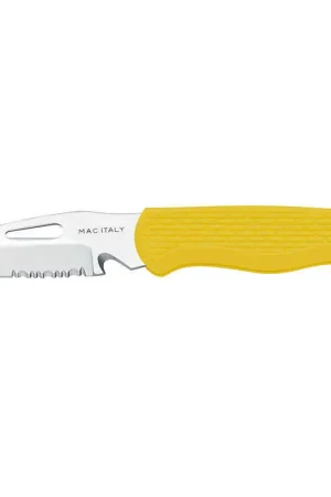 Coltello Inox a serramanico - Giallo Esclusivo