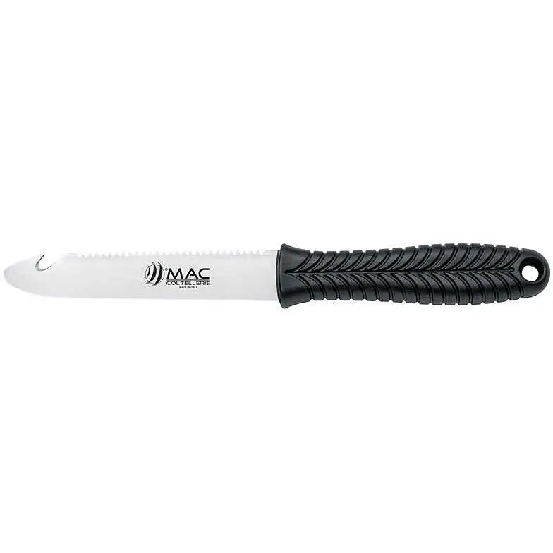 Professionale Coltello pesca Inox lama per squamare D309 N - Nero
