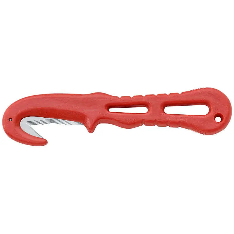 Coltello salvataggio Inox tagliasagola TS01 - Rosso Occasione Imperdibile
