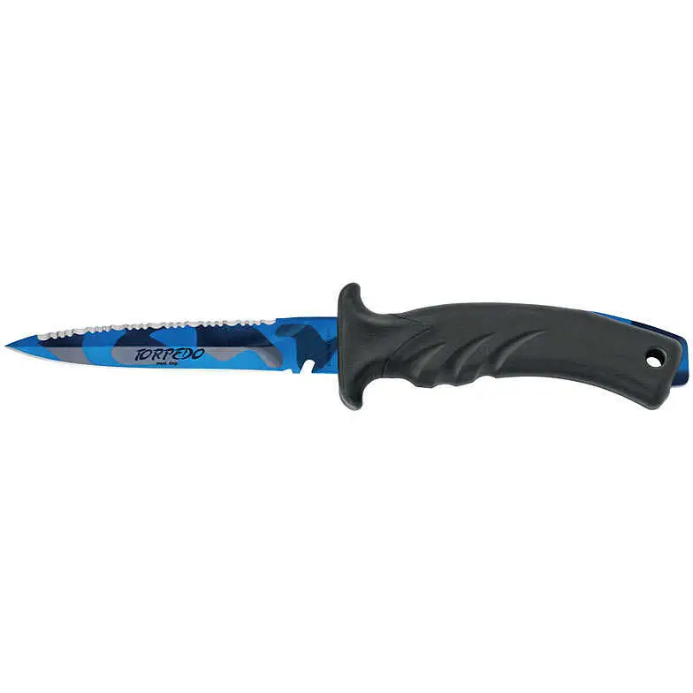 Offerta Limitata Coltello sub Acciaio Nitrogeno Torpedo 11 Lama Camu Blu