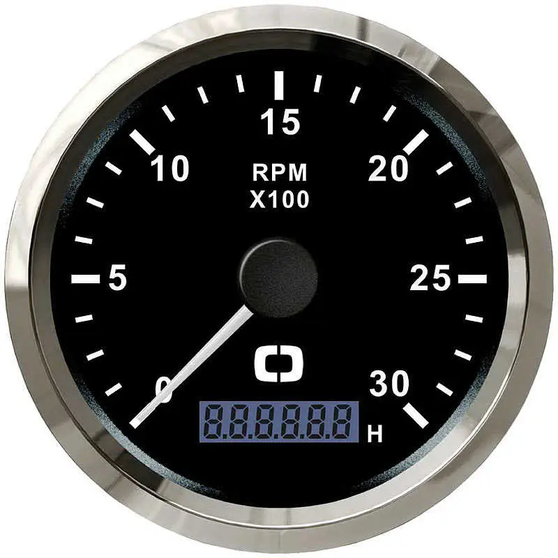 Contagiri 0-8000 RPM - Nero/Lunetta Lucida Soddisfatti O Rimborsati