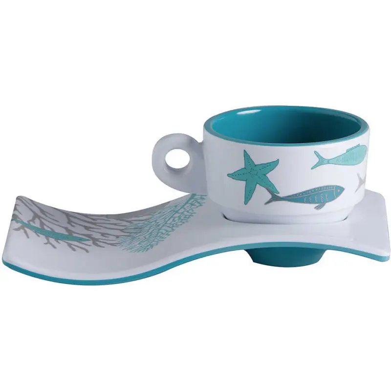 Consegna Rapida MB Coastal Set Tazzine da Caffè con Piattino 6 pz.