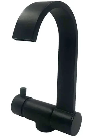 Miscelatore Abbattibile DX con canna piatta - Nero Promozione Esclusiva