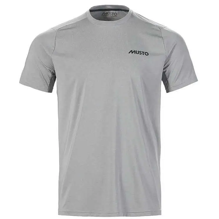 Musto T-Shirt Uomo LPX Cooling UV Manica Corta - Grigio Melang Offerta Speciale