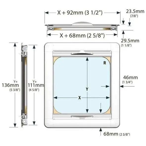 Tenda oscurante e zanzariera OCEANAIR Recessed SkyScreen 590x590 mm. Bestseller