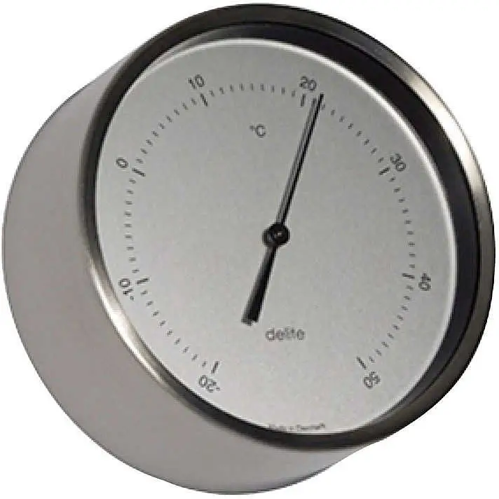 Novità Termometro Delite Clausen inox satinato D. 100 mm.