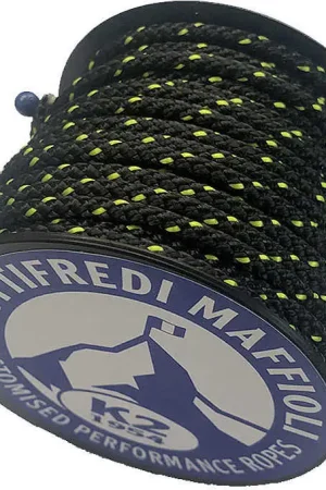 Treccia Gottifredi Maffioli Dyneema broccata 3 mm x 15 mt. - Nero spia Giallo Fluo Prezzo Conveniente