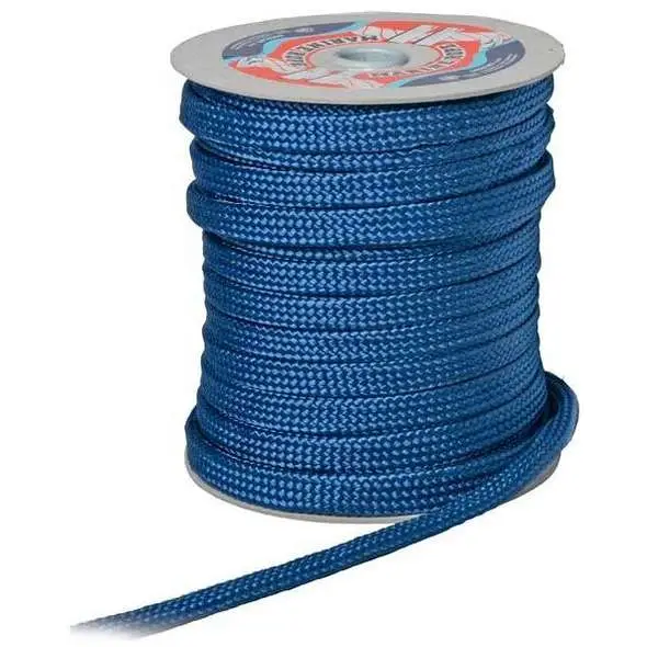Economico Treccia piatta per parabordi Blu D.14 mm.