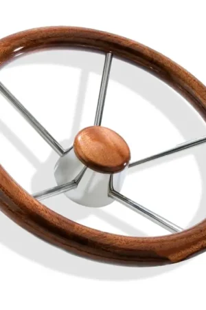 Timone in teak con razze acciaio inox A Buon Prezzo