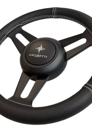 Compra Oggi Stesso Volante T30PS Ghost - Pelle nera con cuciture a contrasto