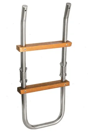 SCALETTA 4 GRADINI ATTACCO PLANCIA D22/25MM ACCIAIO INOX 316 E E LEGNO Nuovo Arrivo