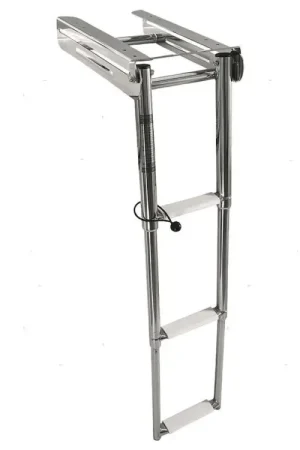 Promozione SCALETTA ESTRAIBILE STRETTA A 4 GRADINI ACCIAIO INOX 316