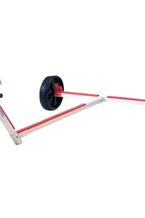 Carrello di Alaggio Optiparts per Optimist con Ruote Grandi da 37 cm - Struttura in Alluminio Anodizzato, Sistema di Bloccaggio Prua e Imbottiture in Gomma Rossa - Montaggio Rapido Compra Online
