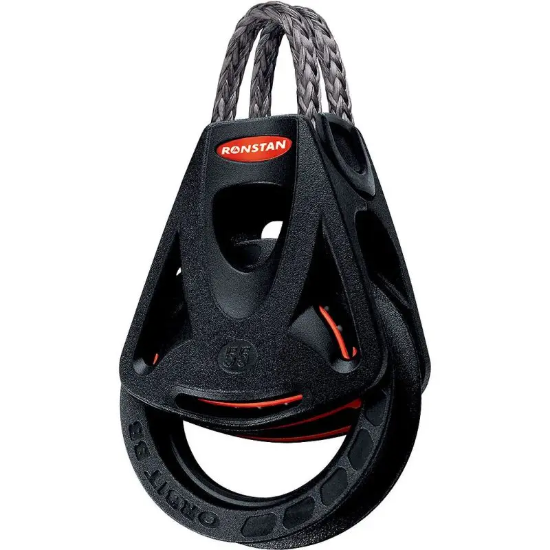 Più Venduto Ronstan Serie 55 BB Orbit Block™ - Bozzello Singolo per Barche a Vela, Diametro Puleggia 55mm, Carico Massimo 500kg, Peso 68g, Innovativo e Leggero per Regate di Alta Performance