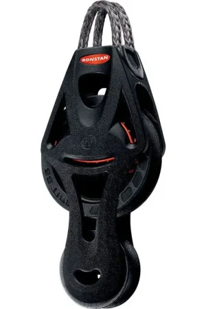 Bozzello a violino Serie 55 BB Orbit Block™ Ronstan - Innovativo e Leggero per Regate Nautiche, Carico di Lavoro 500 kg, Puleggia 55 + 35mm, Occhiello in Dyneema SK75 Prezzo Di Fabbrica