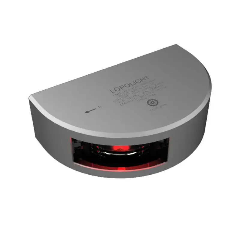 Economico Luce di Sinistra Verticale Lopolight - Semicerchio 112,5° - Colore Rosso - 1 Miglio Nautico - Potenza 0,8 Watt - Impermeabile e Resistente per Barche fino a 12 m
