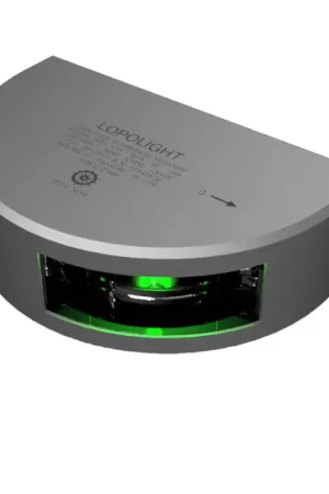 Luce di Dritta Verticale Verde Lopolight - Semicerchio 112,5°, Potenza 2,1 Watt, Ideale per Imbarcazioni fino a 50 m Prezzo Scontato
