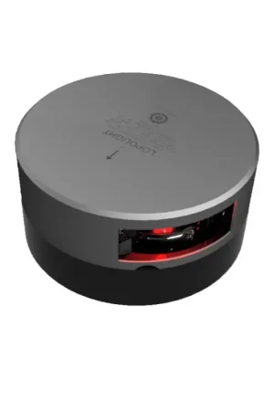 Novità Luce di Navigazione Lopolight Rosso di Sinistra Orizzontale Rotonda 112,5° per Imbarcazioni fino a 50 m - Tecnologia LED Alta Efficienza, 1,5 Watt, Durata 50.000 Ore, Impermeabile IP68+ e Anticorrosione