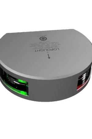 Combinata di prua verticale Lopolight - Semicerchio 112,5°/112,5° Verde/Rosso - Potenza 2.4W - Visibilità 1 Miglio Nautico - Per Imbarcazioni Fino a 12m - Struttura Impermeabile IP68+ e Alta Durata Prezzo Basso