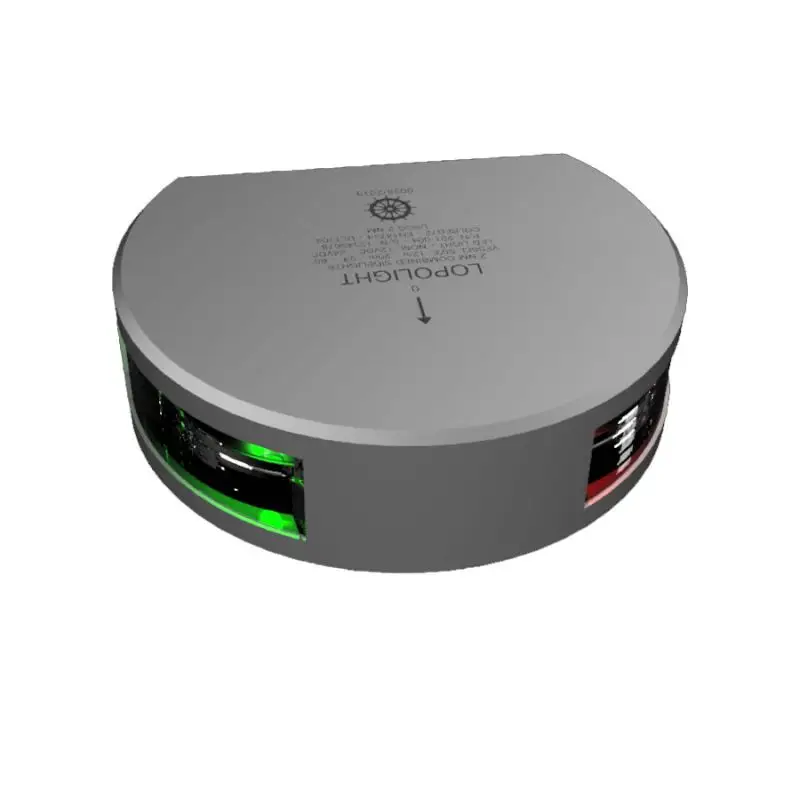 Combinata di prua verticale Lopolight - Luce di Navigazione LED Verde/Rosso - 2 miglia - Semicerchio 112,5°/112,5° - Impermeabile IP68+ - Potenza 1,4 Watt - Per Imbarcazioni da 12 a 20 m - Struttura Indistruttibile - Alta Visibilità e Risparmio Energetico Pagamento Sicuro